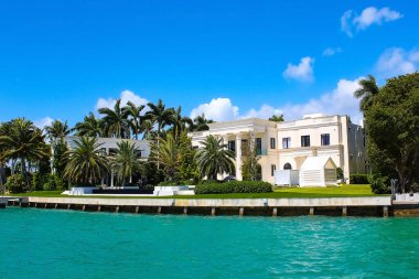 Miami Beach 'te lüks bir malikane, Amerika' da Florida.
