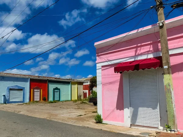 多米尼加共和国普拉塔港市中心的多彩的建筑物 — 图库照片