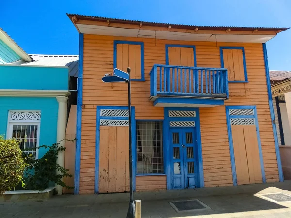 Fargerike Bygninger Sentrum Puerto Plata Den Dominikanske Republikk – stockfoto