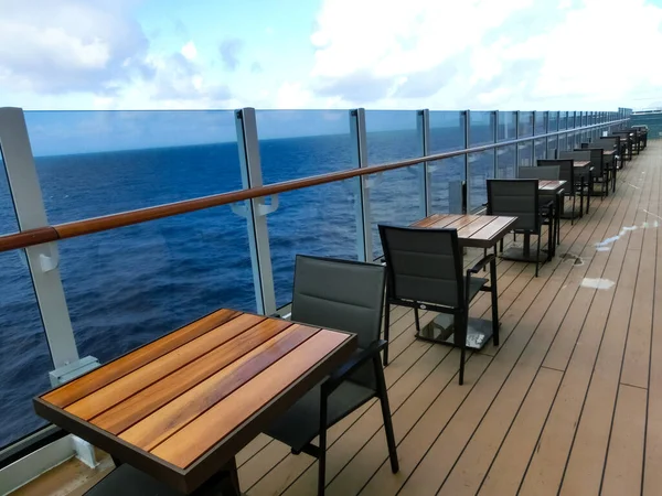 Luxury Cruise Ship Deck Sunny Day — Stock Photo, Image