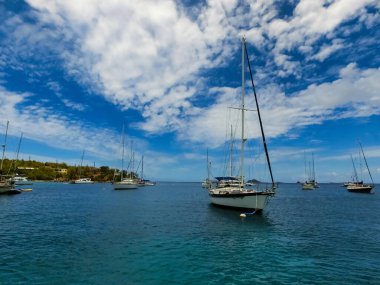 St. Thomas 'taki Balayı Plajı, ABD Virgin Adaları' ndaki USVI - seyahat kavramı