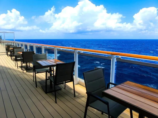 Luxury Cruise Ship Deck at sunny day