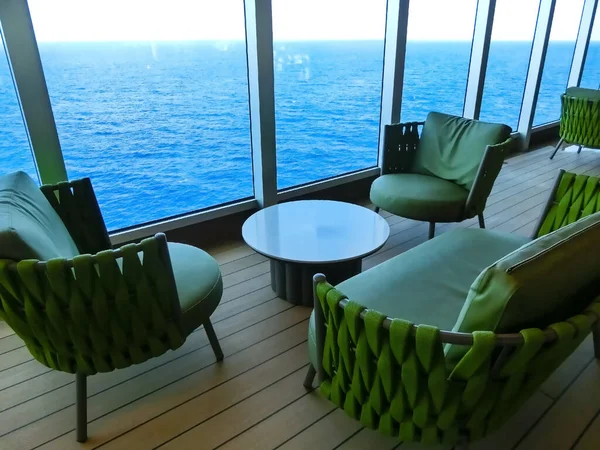 Luxury Cruise Ship Deck Sunny Day — Stock Photo, Image