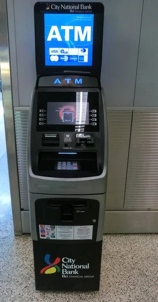 Miami Usa Kwietnia 2022 Bankomat Gotówki Przez City National Bank — Zdjęcie stockowe