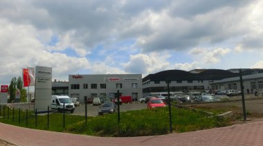 Ternopol, Ukrayna - 14 Mayıs 2022: Haval marka satış mağazasının görüntüsü. Haval, Great Wall Motors 'a ait bir Çin otomobil marketidir.