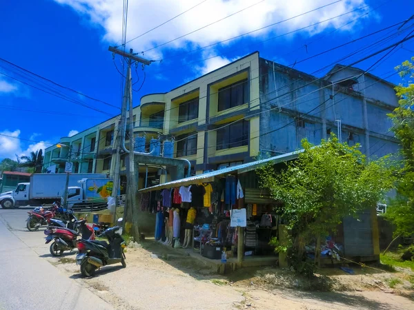 Roatán Honduras Abril 2022 Edificios Locales Isla Caribeña Roatán Costa — Foto de Stock