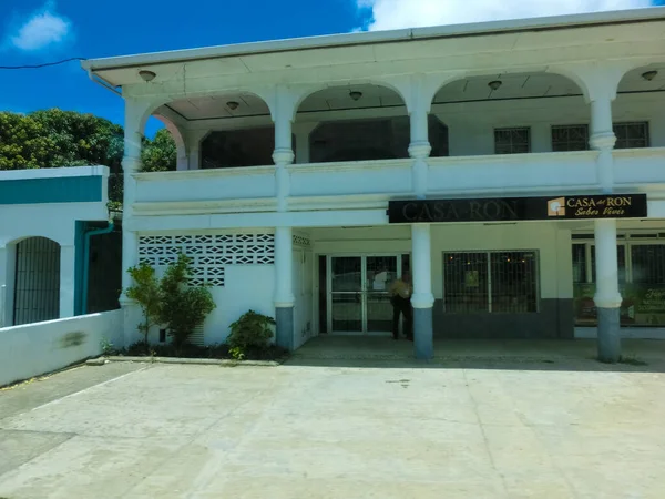 Roatán Honduras Abril 2022 Edificios Locales Isla Caribeña Roatán Costa — Foto de Stock