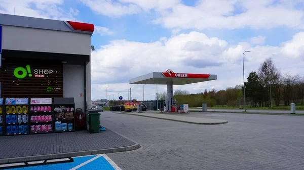 Wroclaw Poland April 2022 Orlen Fuel Gas Station Pkn Orlen — стокове фото