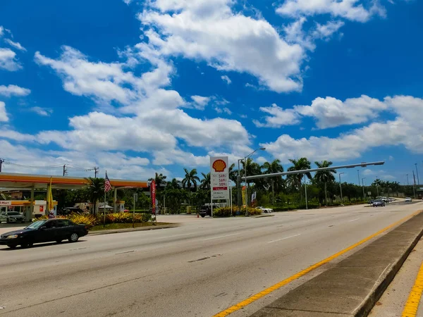 Lauderdale Sea Usa Mai 2022 Shell Tankstelle — Stockfoto