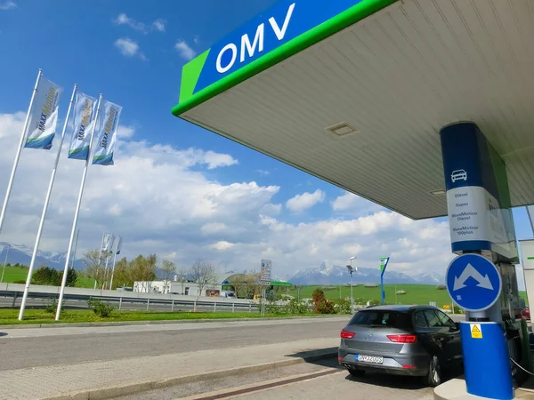 Kosice Slovakien Maj 2022 Utanför Omv Bensinstation — Stockfoto