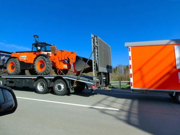 Frankfurt Main Germany April 2022 Boels Rental Truck Loaded Mini — Stock Photo, Image