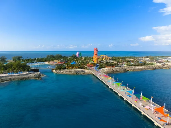 Coco Cay Bahamalar Nisan 2021 Cococay Havadan Görünüşü Misafirlerin Günü — Stok fotoğraf