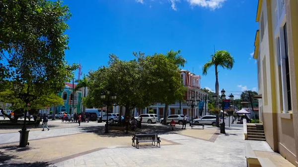 Puerto Plata Mayo 2022 Coloridos Edificios Centro Puerto Plata República — Foto de Stock