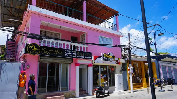 Puerto Plata Mayo 2022 Coloridos Edificios Centro Puerto Plata República — Foto de Stock