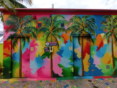 St Thomas, USVI - 4 Mayıs 2022: St Thomas, USVI 'deki Yacht Haven Grande marinasının görüntüsü.