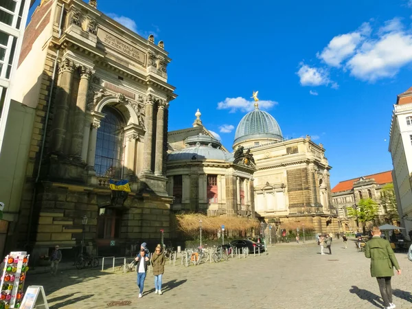 Dresden April 2022 Historischer Und Klassischer Hintereingang Der Akademie Der — Stockfoto