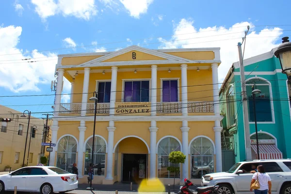 Puerto Plata Maj 2022 Färgglada Byggnader Centrum Puerto Plata Dominikanska — Stockfoto