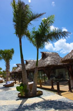 Puerto Plata, DR - 10 Ocak 2022: Puerto Plata, Dominik Cumhuriyeti 'ndeki Taino Koyu yolcu gemisinden alışveriş.