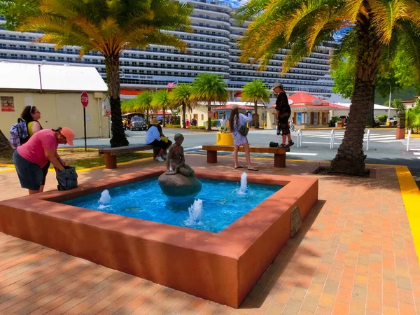 Charlotte Amalie Amerikanska Jungfruöarna Maj 2022 Charlotte Amalie Shoppingdistrikt Hamn — Stockfoto