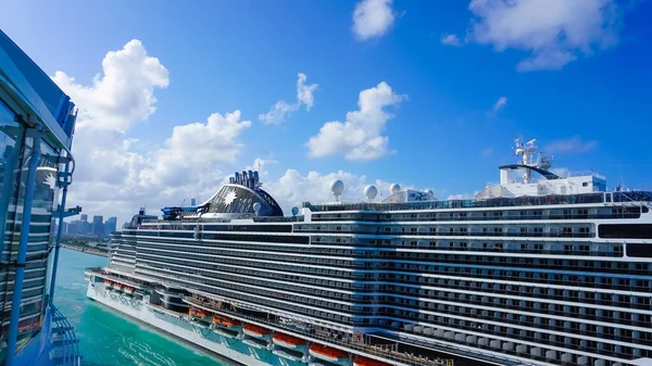 Miami Usa April 2022 Msc Seashore Cruise Ship Prepares Departure — Stock Fotó