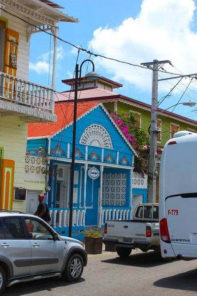 Puerto Plata May 2022 Colorful Buildings Center Puerto Plata Dominican — Stock Photo, Image