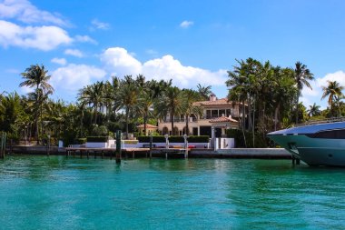 Miami Beach 'te lüks bir malikane, Amerika' da Florida.
