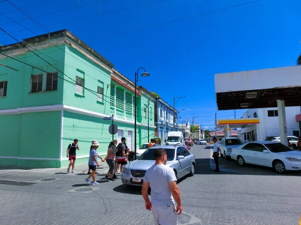 Puerto Plata Maio 2022 Edifícios Coloridos Centro Puerto Plata República — Fotografia de Stock