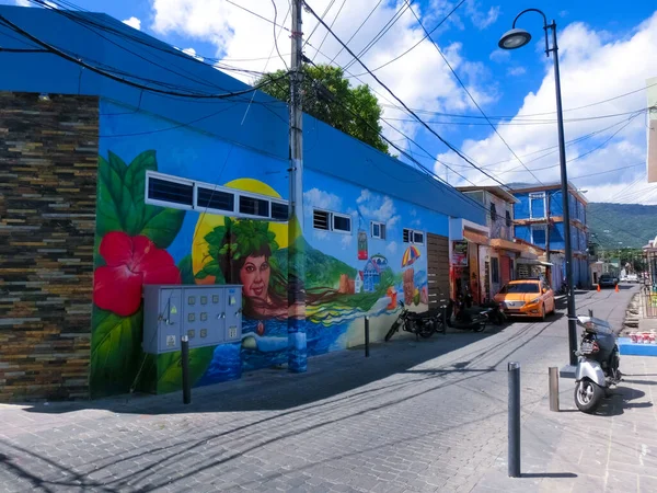 Puerto Plata Mai 2022 Commerces Peinture Près Bâtiments Dans Centre — Photo
