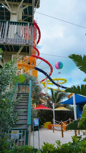 Coco Cay Bahamas April 2022 Menschen Amüsieren Sich Aquapark Von — Stockfoto