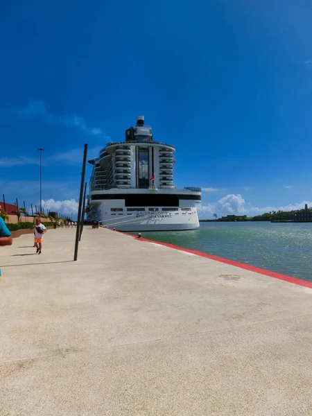 Puerto Plata Mai 2022 Msc Seashore Kreuzfahrtschiff Tropischen Inselhafen Taino — Stockfoto