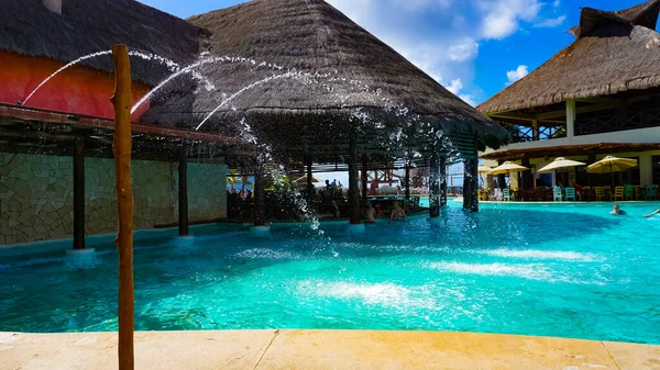 Costa Maya México Abril 2022 Pessoas Que Descansam Terminal Cruzeiros — Fotografia de Stock