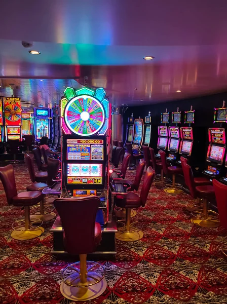 Miami Usa Aprile 2022 Interno Del Casinò Slot Machine Gioco — Foto Stock