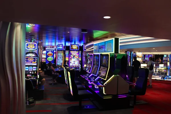 Miami Usa Aprile 2022 Interno Slot Machine Nel Casinò Gioco — Foto Stock