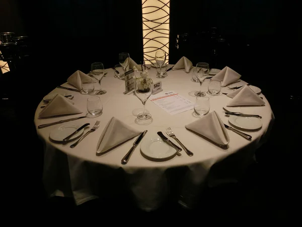 Miami États Unis Avril 2022 Intérieur Grande Restaurant Des Tables — Photo