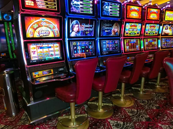 Miami Abril 2022 Interior Las Máquinas Tragamonedas Casino Juegos Azar — Foto de Stock