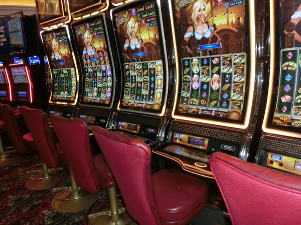 Miami Abril 2022 Interior Las Máquinas Tragamonedas Casino Juegos Azar — Foto de Stock