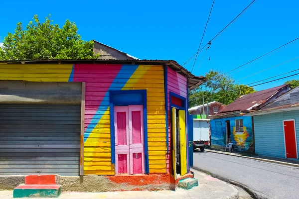 Edifícios Coloridos Centro Puerto Plata República Dominicana — Fotografia de Stock