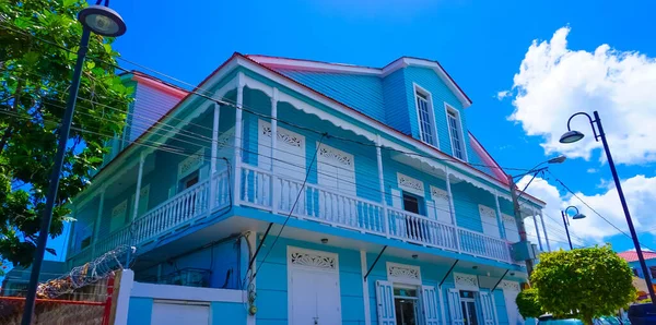Kolorowe Budynki Centrum Puerto Plata Dominikana — Zdjęcie stockowe