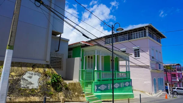 Színes Épületek Központjában Puerto Plata Dominikai Köztársaság — Stock Fotó