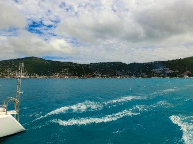 St. Thomas 'taki Balayı Plajı, ABD Virgin Adaları' ndaki USVI - seyahat kavramı