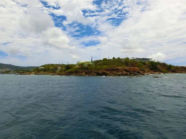 Thomas Usvi Vue Littoral Vert Une Des Îles Vierges Américaines — Photo