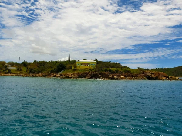 Thomas Usvi View Green Coastline One Virgin Islands — ストック写真