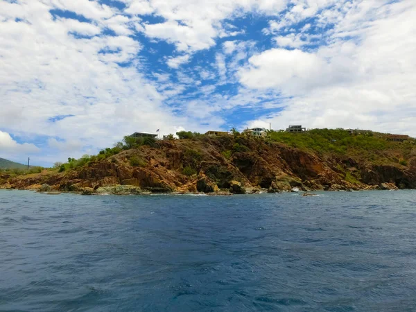 Thomas Usvi View Green Coastline One Virgin Islands — ストック写真