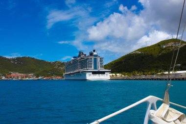 St. Thomas, USVI. Heavensight cruise ship dock in Charlotte Amelie at one of the US Virgin Islands.