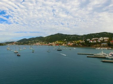 St. Thomas, USVI. Heavensight cruise ship dock in Charlotte Amelie at one of the US Virgin Islands.