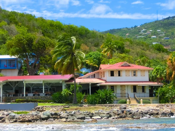 Thomas Usvi Blick Auf Die Grüne Küste Einer Der Jungferninseln — Stockfoto