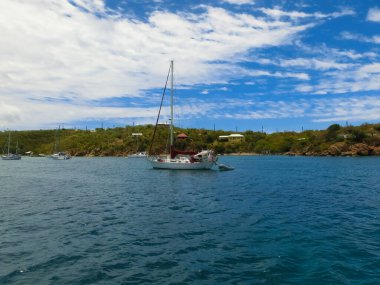 St. Thomas 'taki Balayı Plajı, ABD Virgin Adaları' ndaki USVI - seyahat kavramı