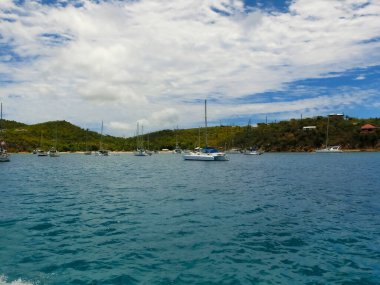 St. Thomas 'taki Balayı Plajı, ABD Virgin Adaları' ndaki USVI - seyahat kavramı