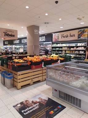Prague, Czech - May 11, 2022: Albert supermarket in the Palladium shopping mall