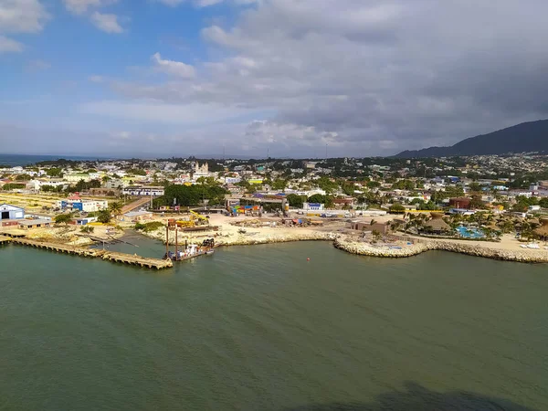 Barcos Barcos Contenedores Puerto Puerto Plata Puerto Paisaje Urbano Zona — Foto de Stock